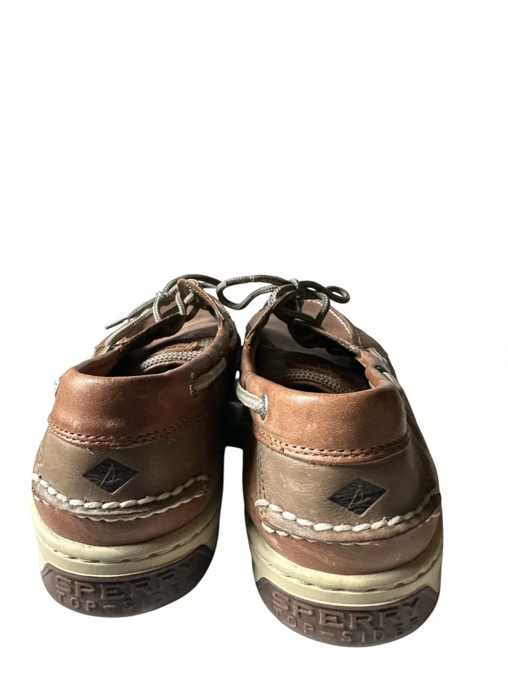 Sperry Top-Sider Billfish 3-Eye Boat Shoes Mens Cognac Leather Loafers Size 11.5